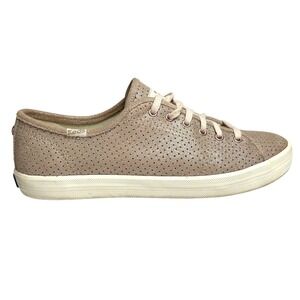 Keds x Kate Spade Metallic Rose Gold Sneakers Perforated Leather Shoes 7.5‎